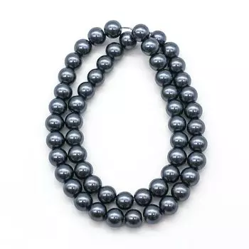 Бусины стеклянные на нитке, 8 мм, длина 40 см, Astra&amp;Craft (SB-27)