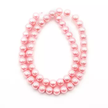 Бусины стеклянные на нитке, 8 мм, длина 40 см, Astra&amp;Craft (SB-10)