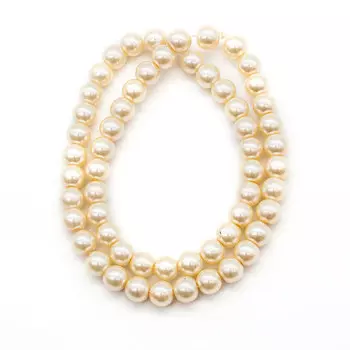 Бусины стеклянные на нитке, 8 мм, длина 40 см, Astra&amp;Craft (SA-06)