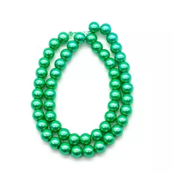 Бусины стеклянные на нитке, 8 мм, длина 40 см, Astra&amp;Craft (SB-34)