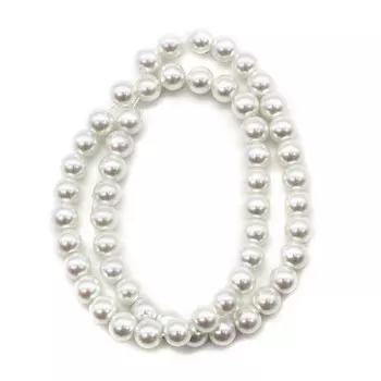 Бусины стеклянные на нитке, 8 мм, длина 40 см, Astra&amp;Craft (SA-01)