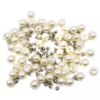 Бусины установочные DIY, 10мм, 60 наборов/уп Astra&amp;Craft (белый)