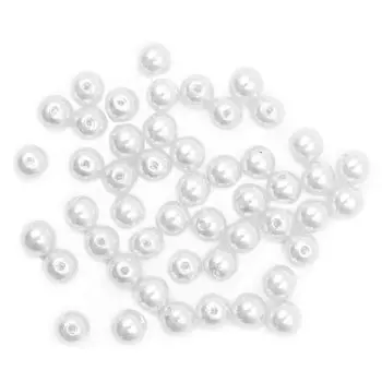 Бусы круглые, пластик, 10 мм, упак./25 гр., Astra&amp;Craft (001 NL белый)