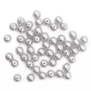 Бусы круглые, пластик, 10 мм, упак./25 гр., Astra&amp;Craft (031 NL серый)