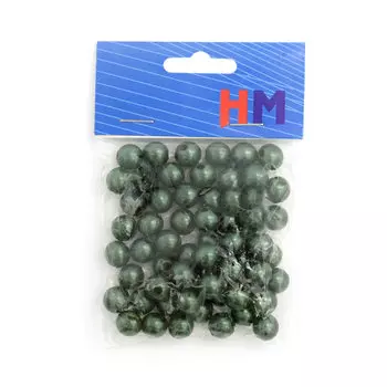 Бусы круглые, пластик, 10мм (В56 зеленый)
