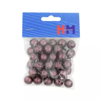 Бусы круглые, пластик, 12мм (В33)