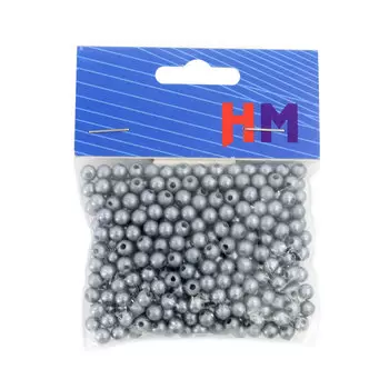 Бусы круглые, пластик, 5мм (В20)