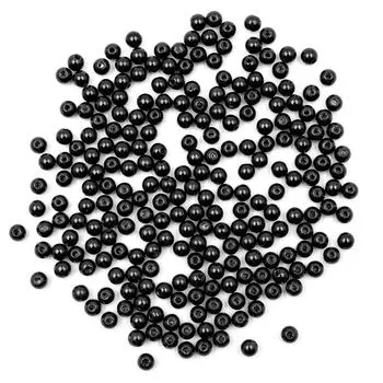 Бусы круглые, пластик, 6 мм, упак./25 гр., Astra&amp;Craft (046 NL черный)