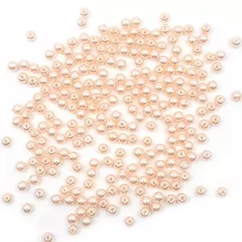 Бусы круглые, пластик, 6 мм, упак./25 гр., Astra&amp;Craft (006 NL розовый)