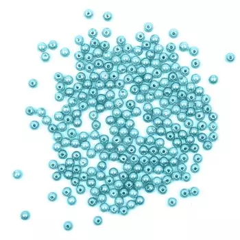 Бусы круглые, пластик, 6 мм, упак./25 гр., Astra&amp;Craft (029 NL бирюза)