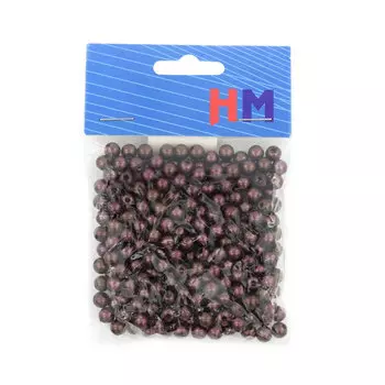 Бусы круглые, пластик, 6мм (В33)