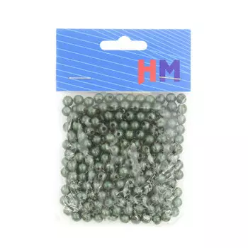Бусы круглые, пластик, 6мм (В56 зеленый)