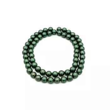 Бусы на нитке 12мм, 0404-0008, цв.В 6 нитей (B56 т.зеленый)