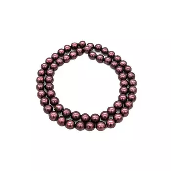 Бусы на нитке 12мм, 0404-0008, цв.В 6 нитей (B33 коричневый)