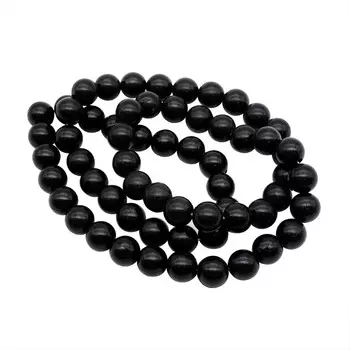 Бусы на нитке 12мм, 0404-0008, цв.В 6 нитей (B60 черный)