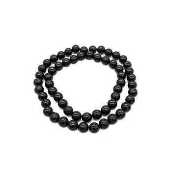 Бусы на нитке 14мм, 0404-0001, цв.В 6 нитей (B60 черный)