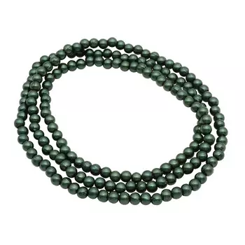 Бусы на нитке 5мм, 0404-0004 , цв В.12 нитей (B56 т.зеленый)