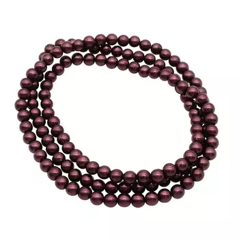 Бусы на нитке 6мм, 0404-0005, цв.В (B33 коричневый)