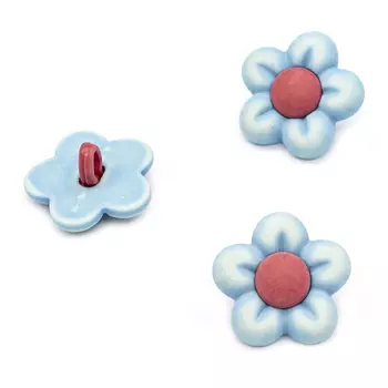 BZ134, Пуговицы. Голубые цветы