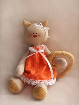 C001 Набор для изготовления текстильной игрушки 27см 'Cat'story' (Ваниль)