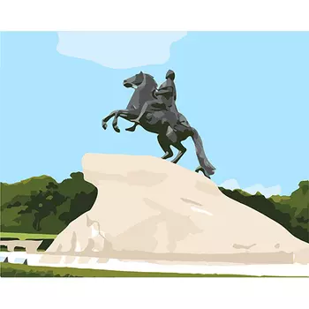 C012 Набор для рисования по номерам 'Медный Всадник' 40*50см