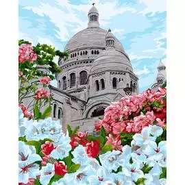 C039 Набор для рисования по номерам 'Базилика Сакре-Кёр' 40*50см