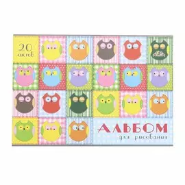 C1022-32 Альбом 20л. цв. офсет. обл.'Совы'