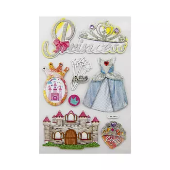 CBE-7007A Наклейки 3D Принцесса-1