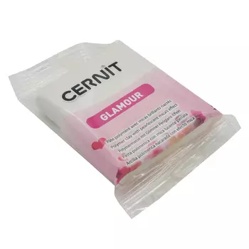 CE0910056 Пластика полимерная запекаемая 'Cernit 'GLAMOUR' перламутровый 56-62 гр. (010 белый)