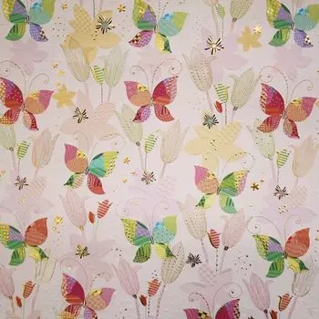 CFWTU5677 Бумага для скрапбукинга 'Бабочки' (коллекция Turnowsky) лист 50х70см Renkalik