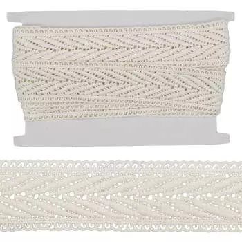 CLN1274 Тесьма 5мм*5ярд (4,57м) (молочный)