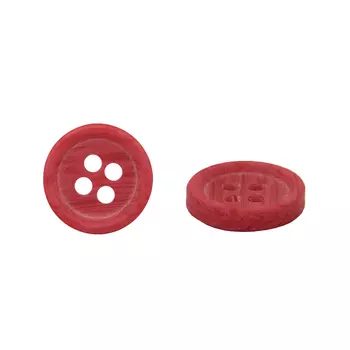 CN2732 Пуговица 18L (11мм) 4пр. (col.10 красный)
