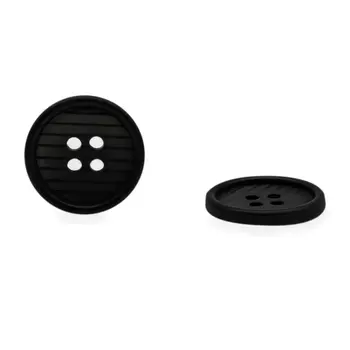 CN A077 Пуговица 32L (20мм) 4пр. (Black (черный))