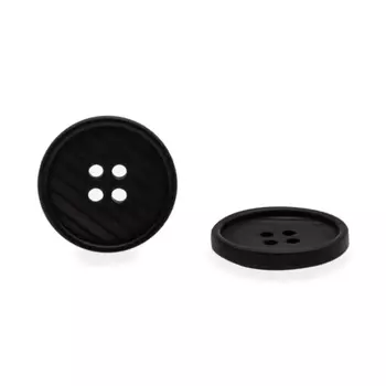 CN A077 Пуговица 36L (23мм) 4пр. (Black (черный))