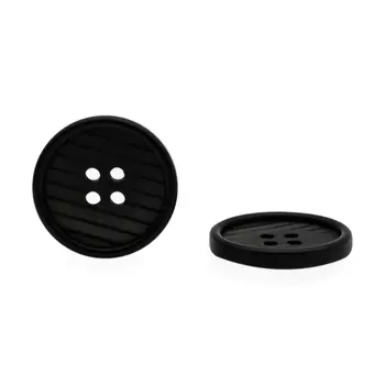 CN A077 Пуговица 40L (25мм) 4пр. (Black (черный))