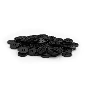 CN A092 Пуговица 24L (15мм) 4пр. (Blk-200 (черный))