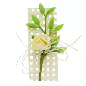 Цветок на сетке, 9 см, 2шт/уп (молочный)