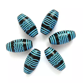 CX-6085 Бусины, 20*10 мм, упак./6 шт., 'Астра' (006)