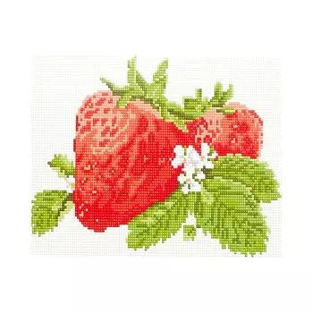 CZ004 Мозаика на деревянной основе 'Клубничка', 20*30 см