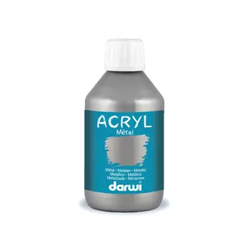 DA0230250 Акриловая краска METAL металлизир. Darwi, 250мл (080 серебро)