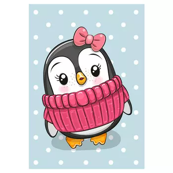 DE7081 Картина стразами РТО 'Теплый снуд' 19х27см