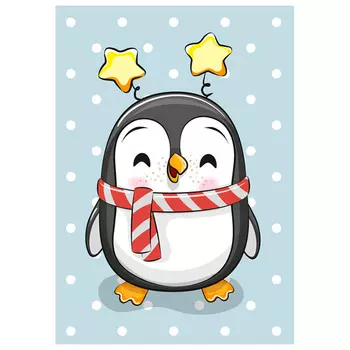 DE7082 Картина стразами РТО 'Новогодний наряд' 19х27см