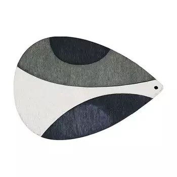 Декоративная деревянная подвеска капля, 68*47 мм, 'Астра' (2174-04)