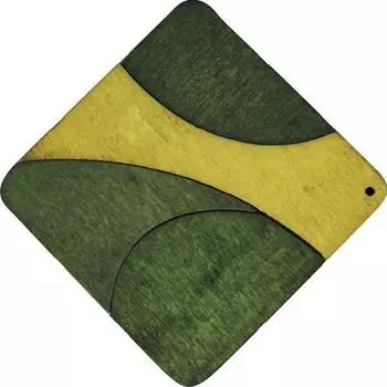 Декоративная деревянная подвеска юла, 79 мм, 'Астра' (2173-01)