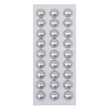 Декоративные наклейки 'Жемчуг', 10 мм, Astra&amp;Craft (Z57 серебро)