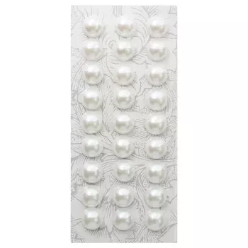 Декоративные наклейки 'Жемчуг', 10 мм, Astra&amp;Craft (Z9 белый)