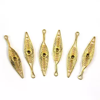 Декоративный элемент коннектор 54-P3648, 30*7mm, 6шт/упак (золото)