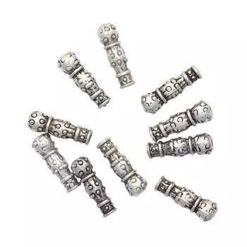 Декоративный элемент трубочка, 167,23*7 мм, упак./10 шт. (ст.серебро)