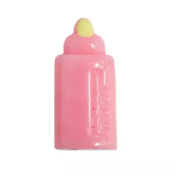 Набор декоративных украшений со стикером 'Бутылочка' пластмассовая, плоская, 20мм (розовый)