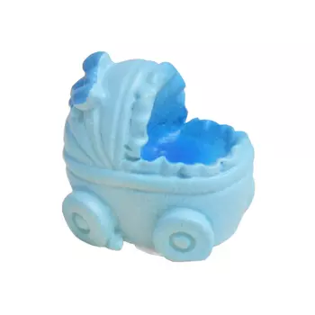 Набор декоративных украшений со стикером 'Коляска', керамическая, 25мм (голубой)